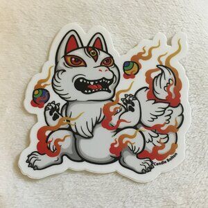 5/$25 Retro Kitsune and Floating Eyeballs Decal Sticker #5